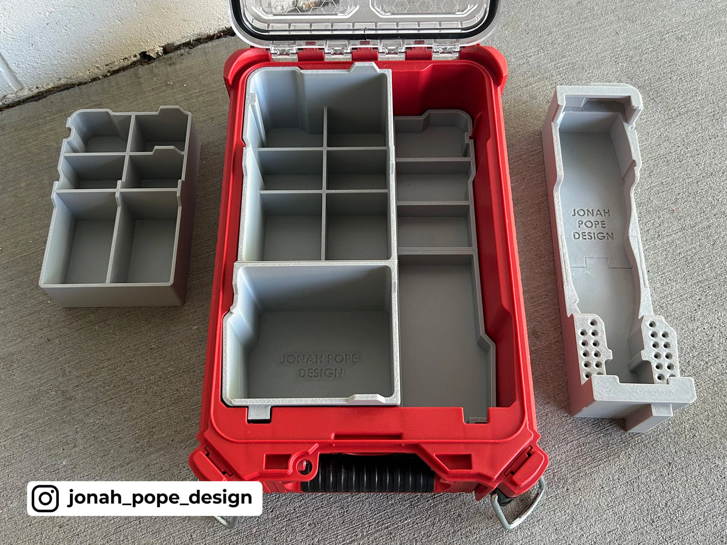Jonah Pope Design 3d Printed Insert Designed for DREMEL 8240 Rotary Tool and Milwaukee Packout Organizer