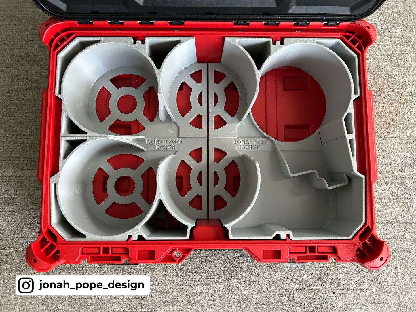 Jonah Pope Design 3d Printed Insert Designed for Milwaukee Packout Insert for Festool ETS EC150 & 6" Sander Discs