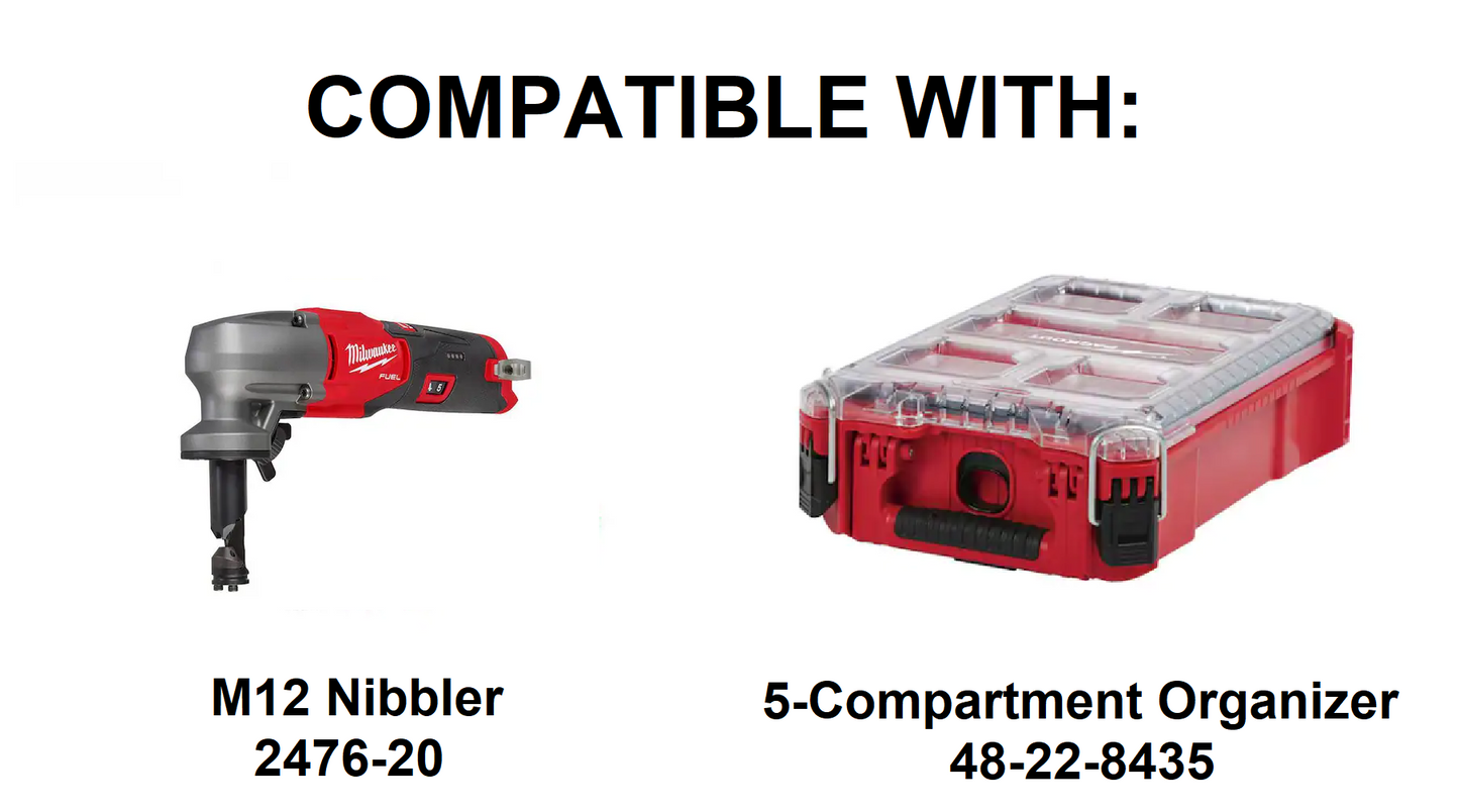 Jonah Pope Design 3d Printed Insert Designed For Milwaukee M12 Nibbler and Milwaukee Packout Organizer