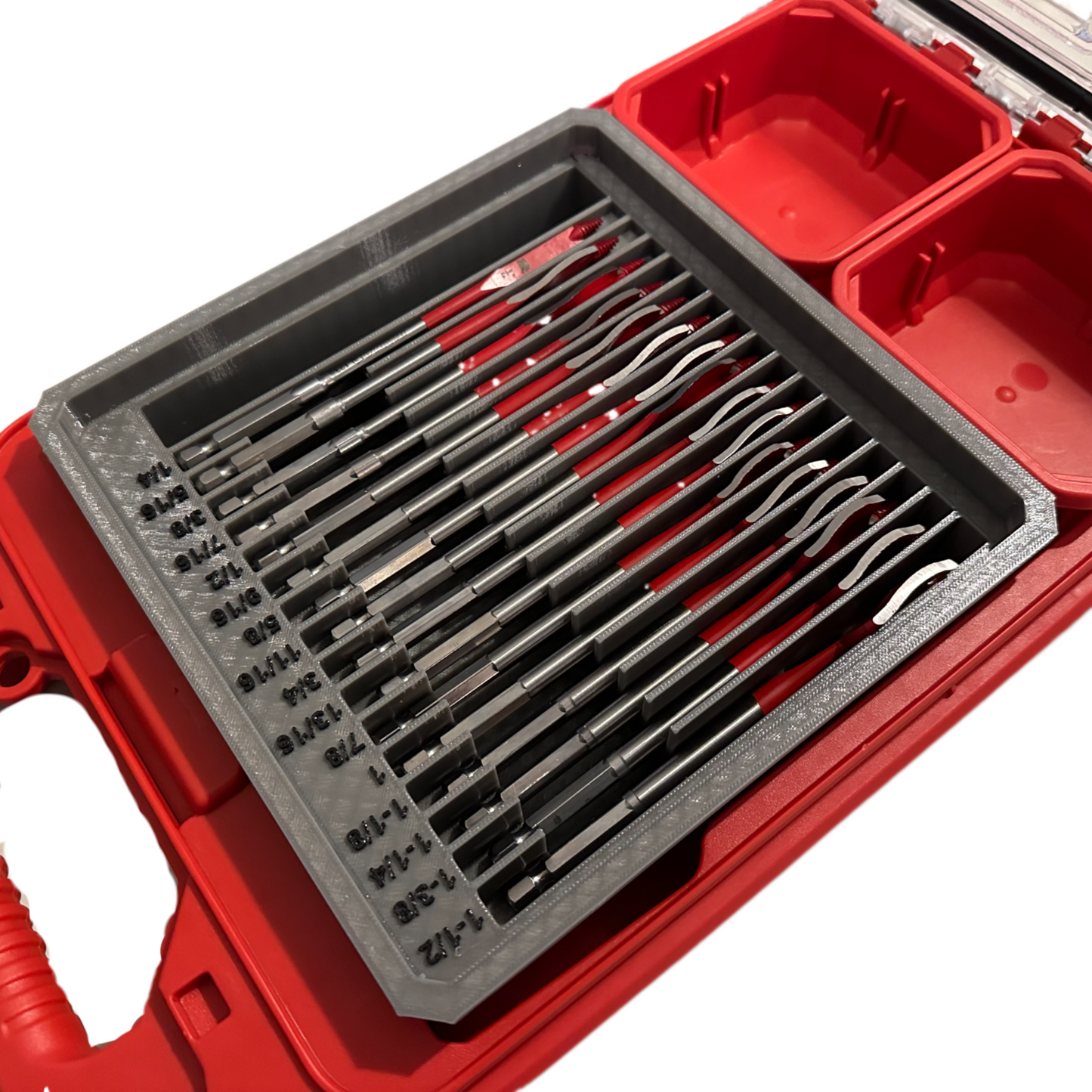 ToolCraft3d Design 3d Printed Insert Designed for Diablo SPEEDemon Spade Drill Bits and Milwaukee PACKOUT Low Profile Organizer