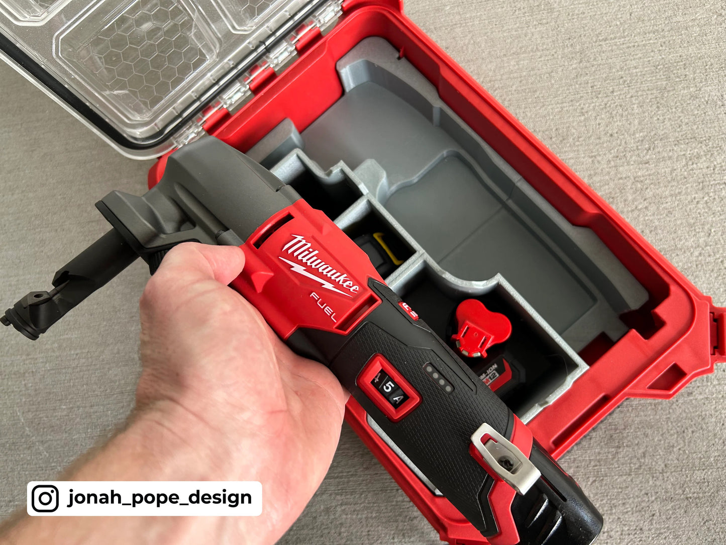 Jonah Pope Design 3d Printed Insert Designed For Milwaukee M12 Nibbler and Milwaukee Packout Organizer