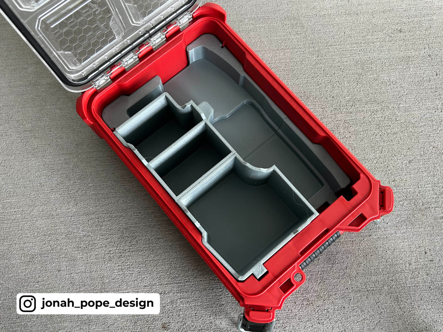 Jonah Pope Design 3d Printed Insert Designed For Milwaukee M12 Nibbler and Milwaukee Packout Organizer