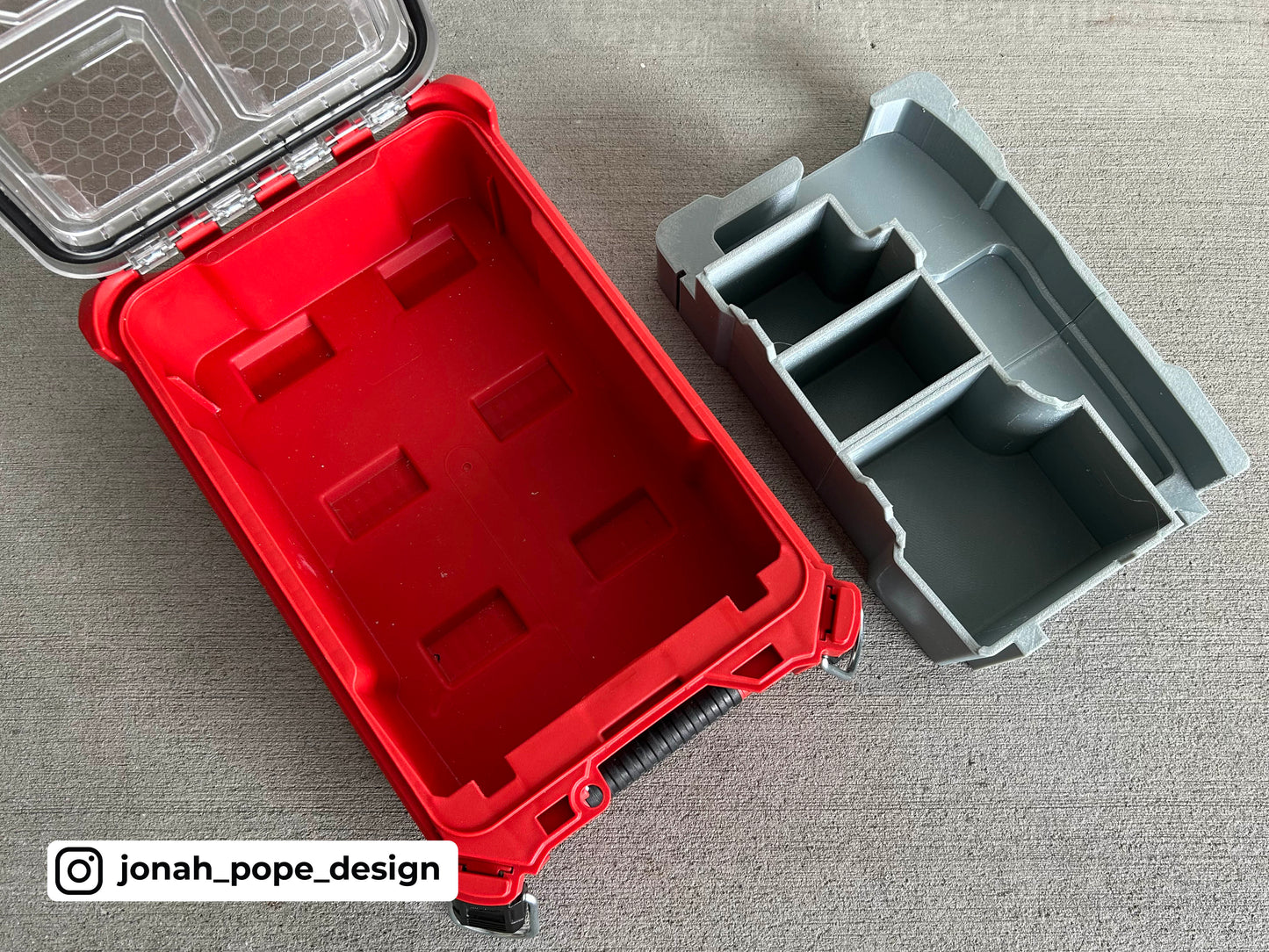 Jonah Pope Design 3d Printed Insert Designed For Milwaukee M12 Nibbler and Milwaukee Packout Organizer