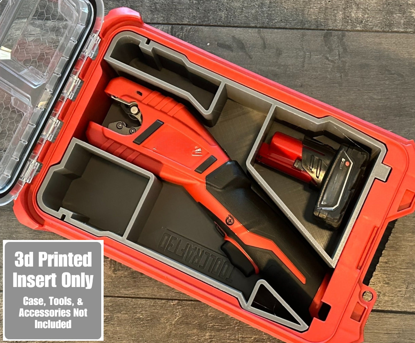 ToolCraft3d Design 3d Printed Insert Designed for Milwaukee Packout Organizer and M12 Copper Tubing Cutter (Insert Only)