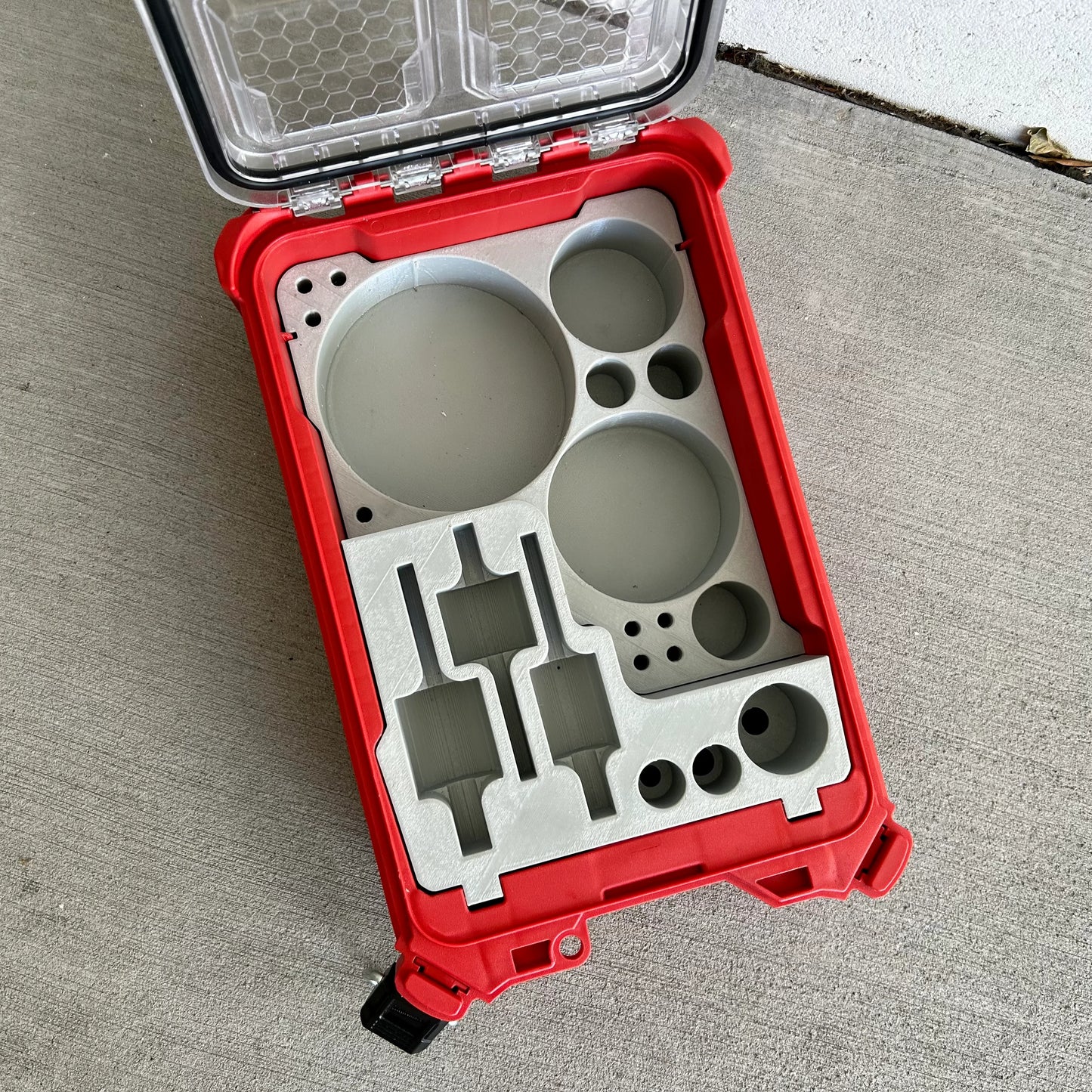 Jonah Pope Design 3d Printed Insert Designed For Lexon Hole Saw bits and Milwaukee Packout Organizer