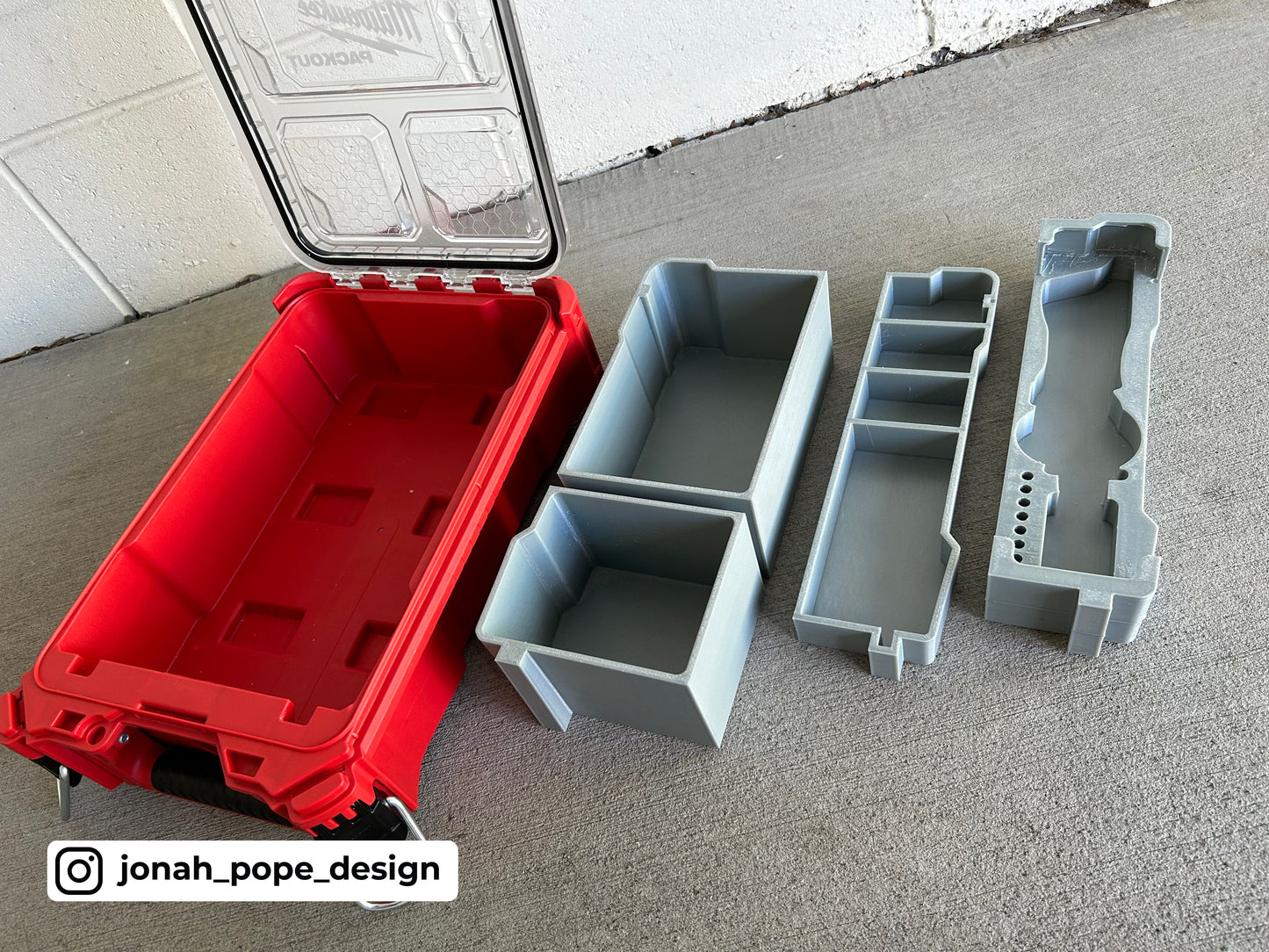 Jonah Pope Design 3d Printed Insert Designed for Milwaukee M12 Soldering Iron and Milwaukee Packout Organizer