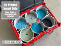 Jonah Pope Design 3d Printed Insert Designed for Orbital Sander 6" Disc Storage and Milwaukee Packout Toolbox