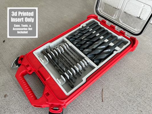 Jonah Pope Design 3d Printed Insert Designed for Drill Bit Organization and Milwaukee Packout Organizer