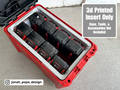 Jonah Pope Design 3d Printed Insert Designed for Milwaukee M18 Battery (UPPER Insert) and Milwaukee Packout