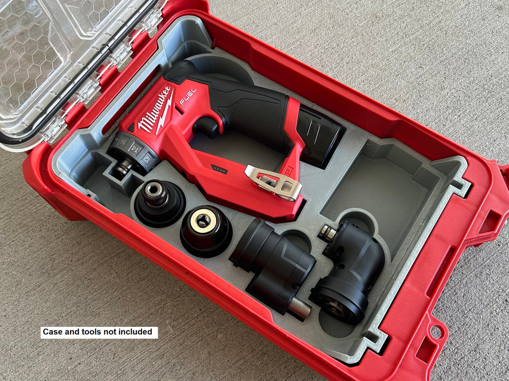Jonah Pope Design 3d Printed Insert Designed for Milwaukee M12 4-in-1 Installation Drill/Driver V1 and Milwaukee Packout Organizer