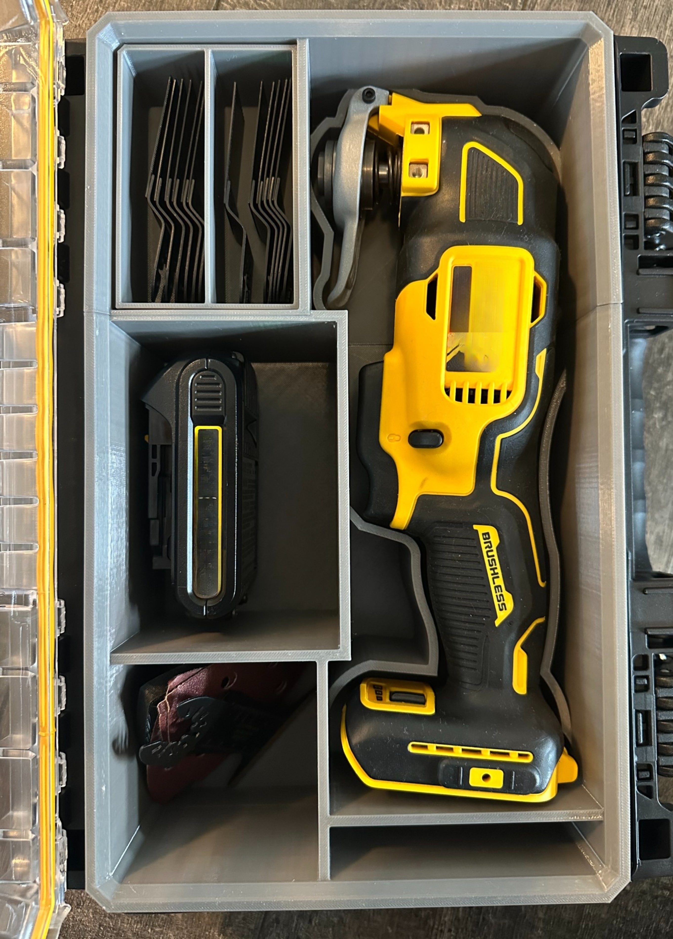 TOOLCRAFT3D Design 3d Printed Insert Designed for Dewalt Tough System 2.0 and 20V MAX XR Multi Tool (Insert Only)