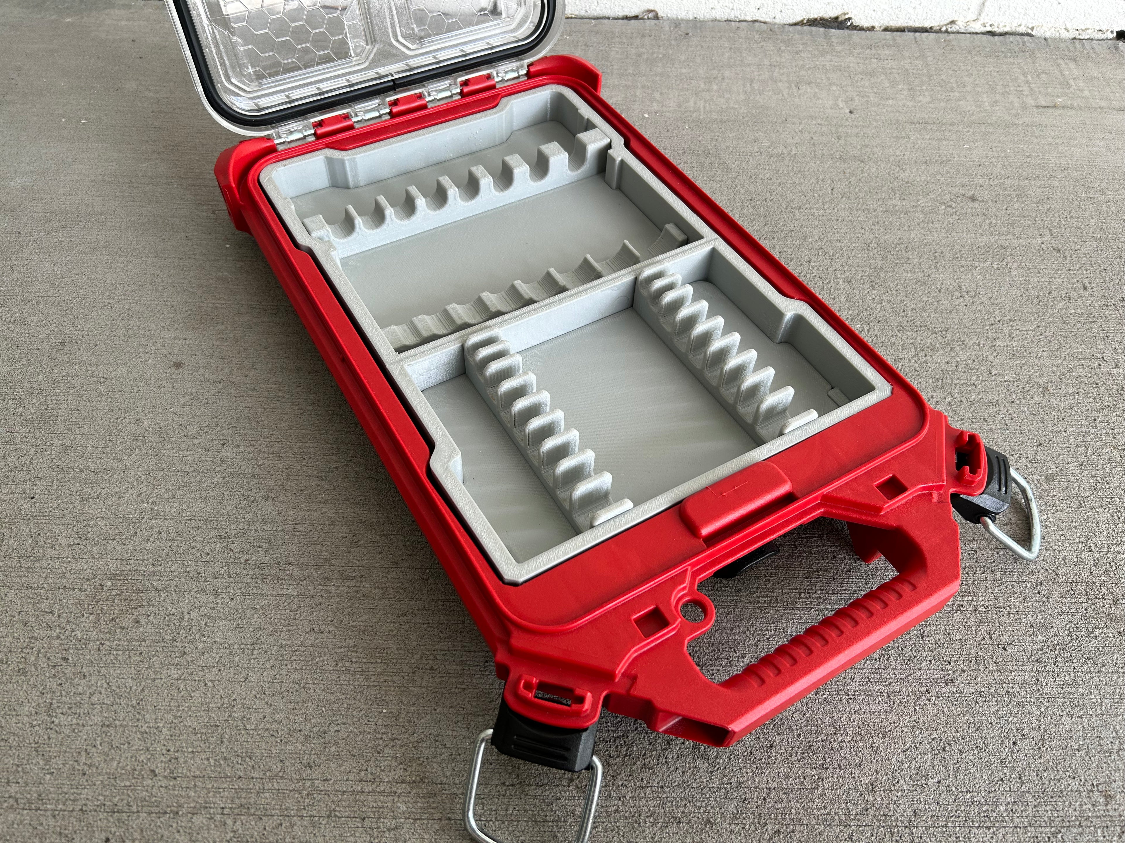 Jonah Pope Design 3d Printed Insert Designed for Drill Bit Organization and Milwaukee Packout Organizer
