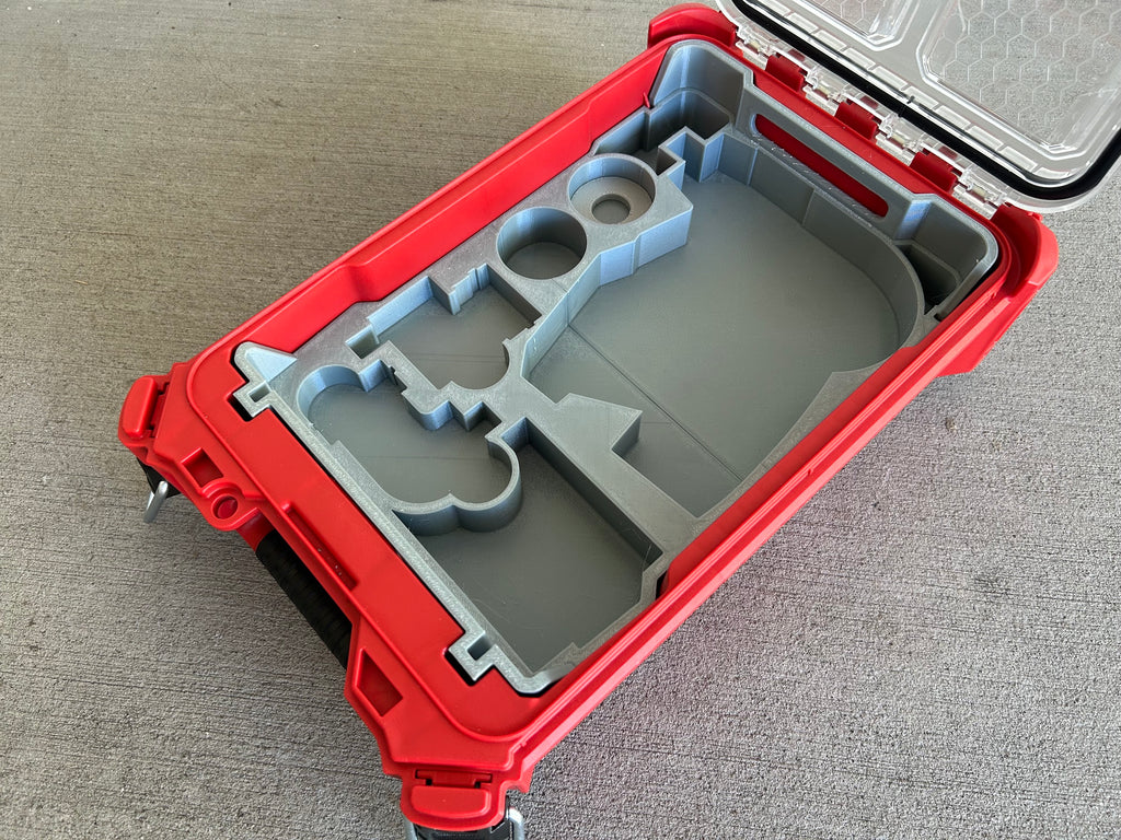 Jonah Pope Design 3d Printed Insert Designed for Milwaukee M12 4-in-1 Installation Drill/Driver V1 and Milwaukee Packout Organizer