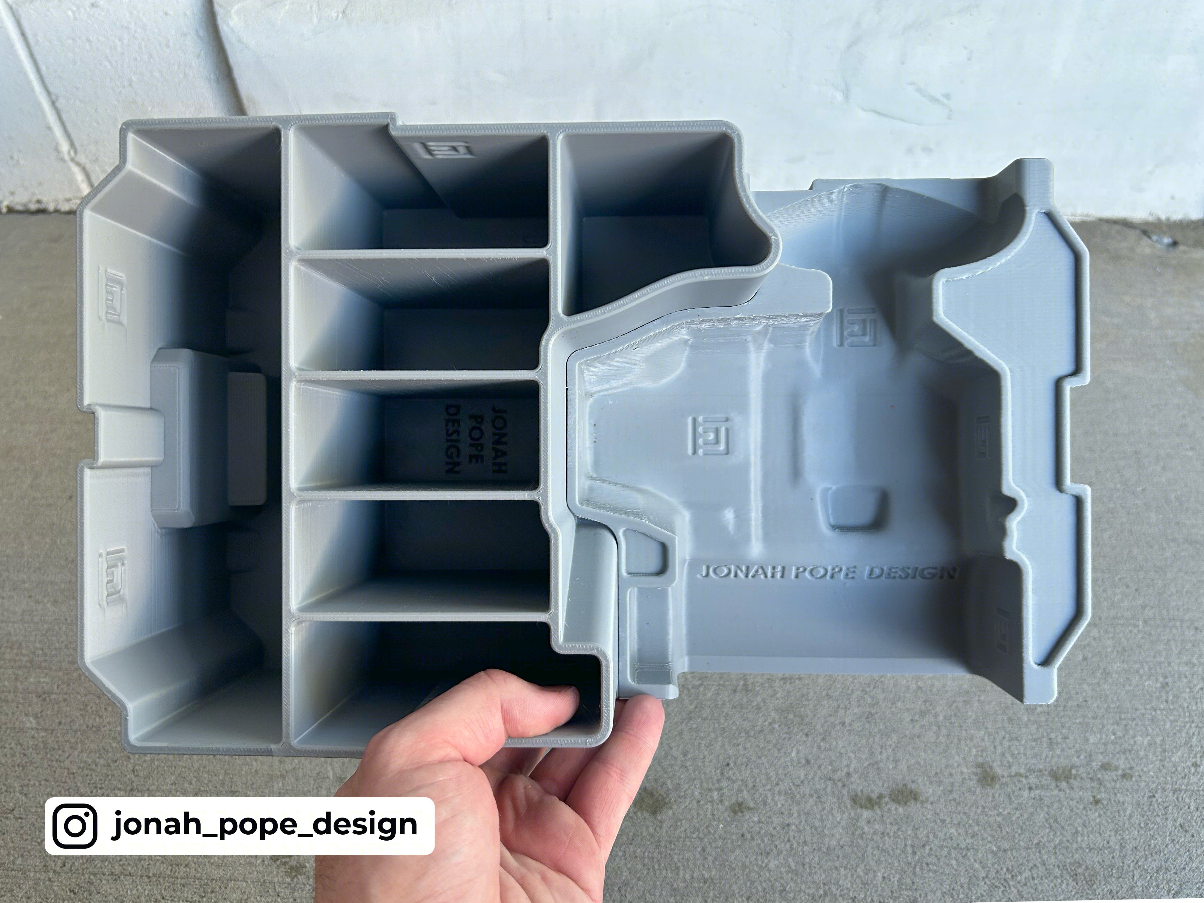 Jonah Pope Insert Designed for Milwaukee M18 Belt Sander and Milwaukee Packout Compact Tool Box (Insert Only)