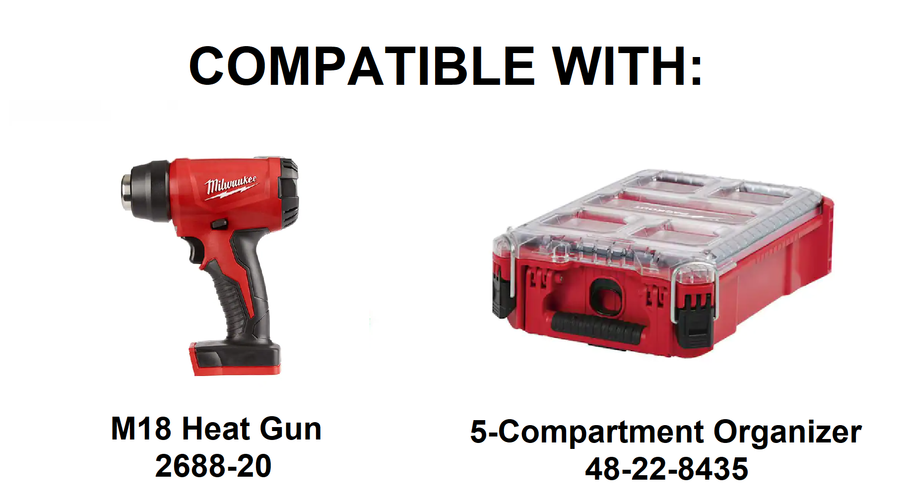 Jonah Pope Design 3d Printed Insert Designed for Milwaukee M18 Heat Gun and Milwaukee Packout