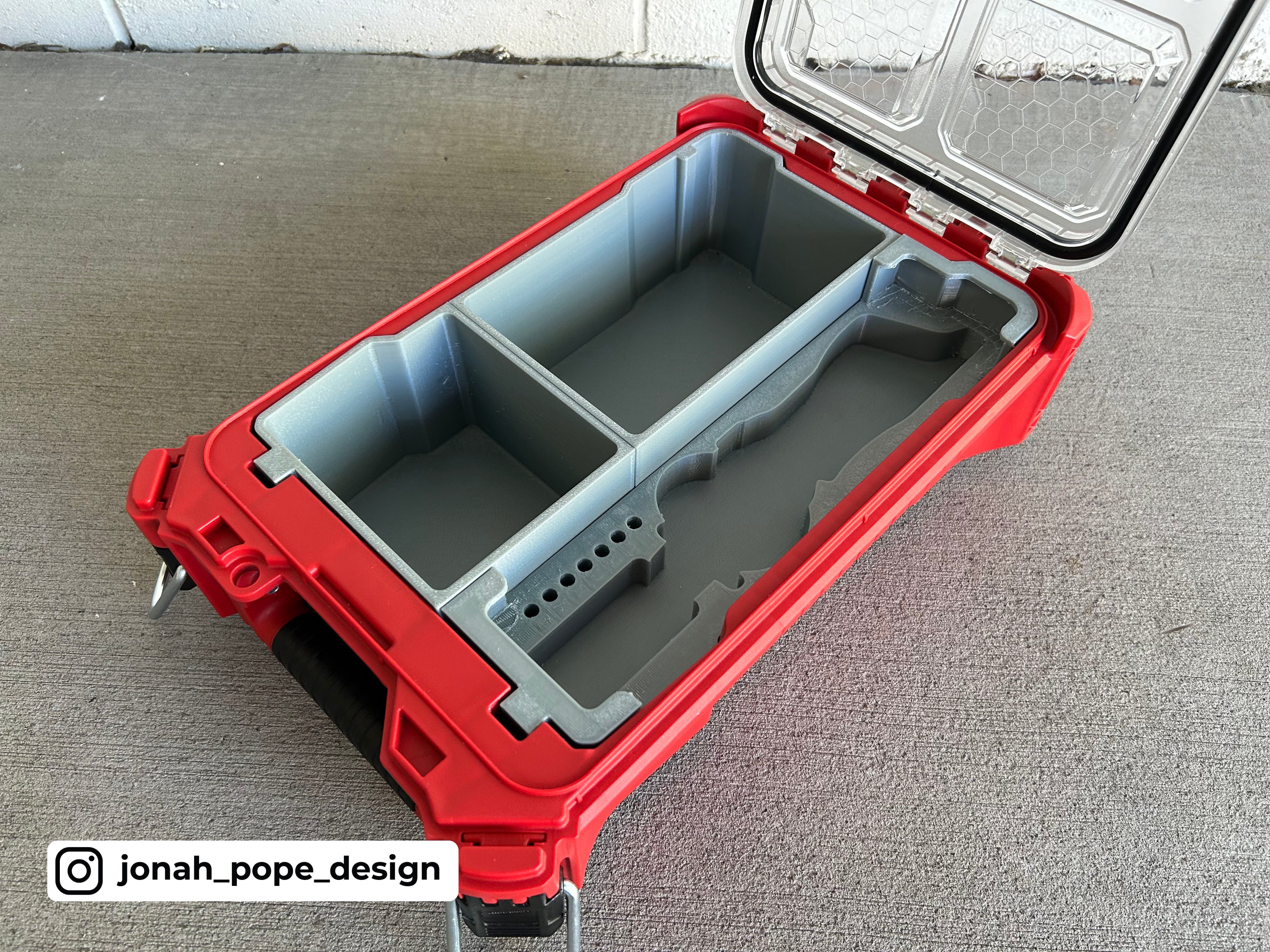 Jonah Pope Design 3d Printed Insert Designed for Milwaukee M12 Soldering Iron and Milwaukee Packout Organizer