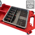 ToolCraft3d Design 3d Printed Impact Bit Organizer Designed For Milwaukee PACKOUT Low Profile Organizers (7 Compartment + 110 Bit)
