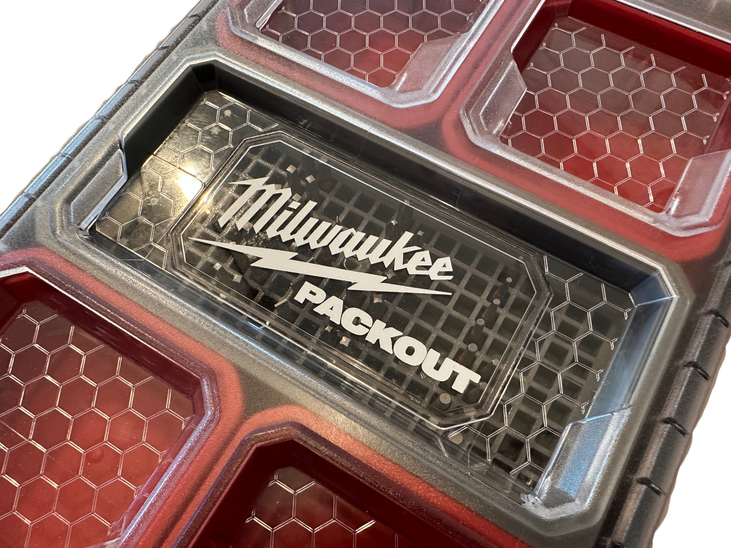 ToolCraft3d Design 3d Printed Impact Bit Holder Insert Designed For Milwaukee PACKOUT Low Profile Organizers (160 Bit)