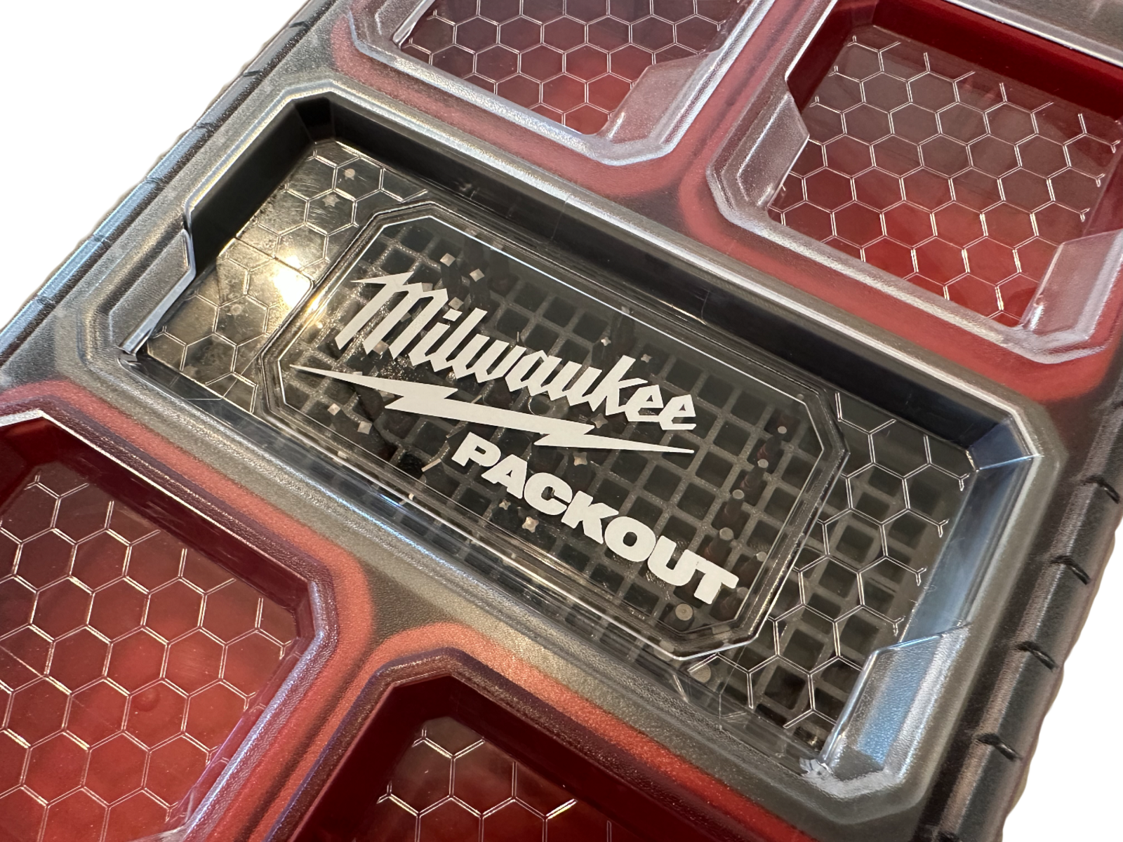 ToolCraft3d Design 3d Printed Impact Bit Holder Insert Designed For Milwaukee PACKOUT Low Profile Organizers (160 Bit)