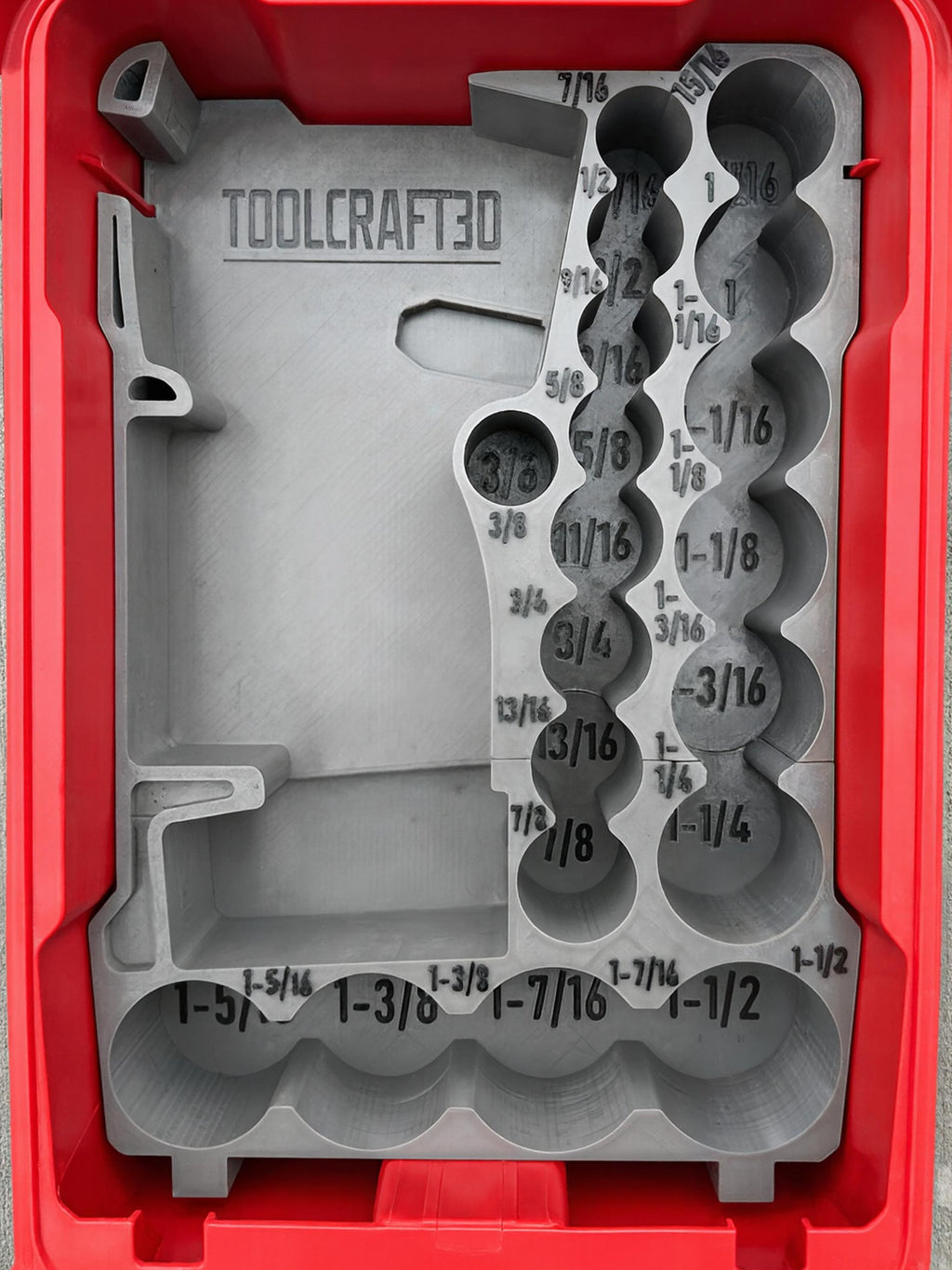 TOOLCRAFT3D Design 3d Printed Insert Designed for Milwaukee Packout Organizer and M12 Stubby 1/2" Impact (Insert Only)