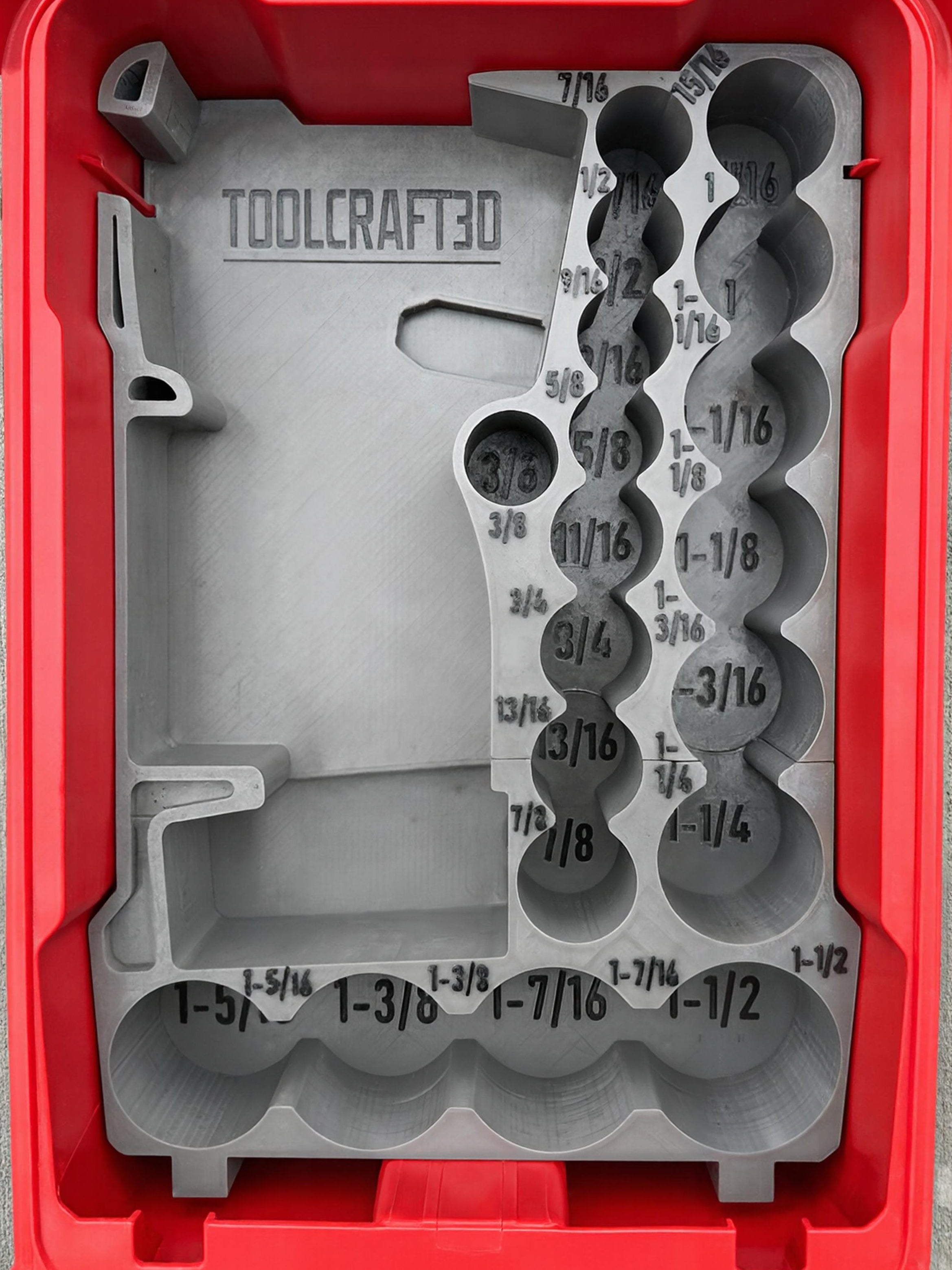TOOLCRAFT3D Design 3d Printed Insert Designed for Milwaukee Packout Organizer and M12 Stubby 1/2" Impact (Insert Only)