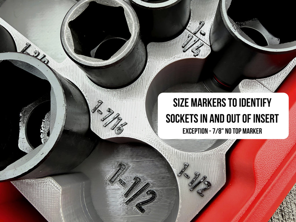 TOOLCRAFT3D Design 3d Printed Insert Designed for Milwaukee Packout Organizer and M12 Stubby 1/2" Impact (Insert Only)