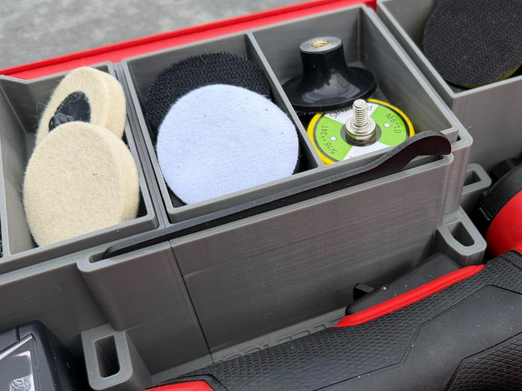 TOOLCRAFT3D Design 3d Printed Insert Designed for Milwaukee M12 Right Angle Die Grinder (3485-20) & Packout Organizer (Insert Only)