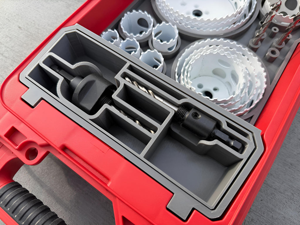 TOOLCRAFT3D Design 3d Printed Insert Hole Saw Organizer (21-piece, 49-22-4171) Designed for Milwaukee Packout Organizer (Insert Only)
