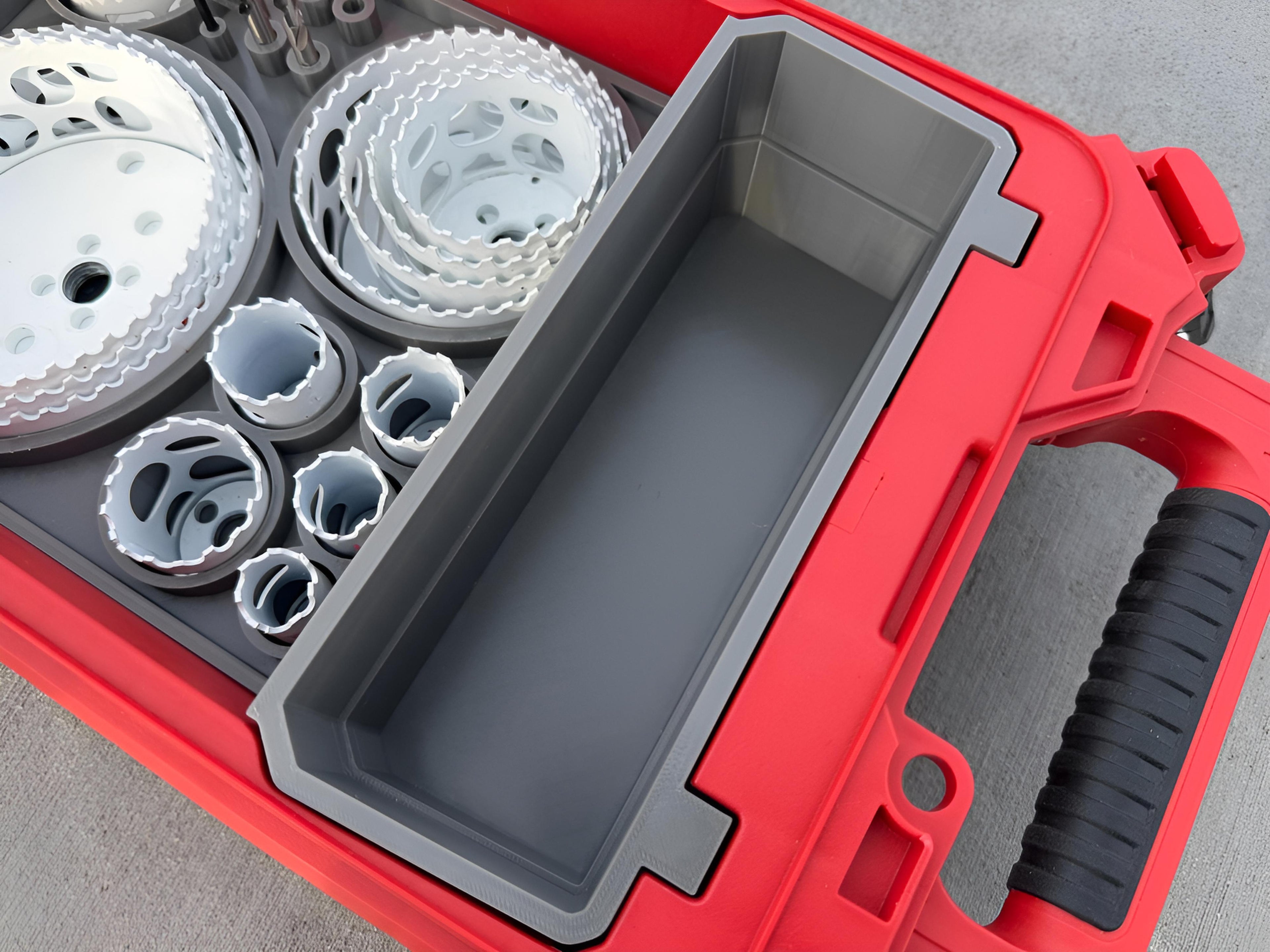 TOOLCRAFT3D Design 3d Printed Insert Hole Saw Organizer (21-piece, 49-22-4171) Designed for Milwaukee Packout Organizer (Insert Only)