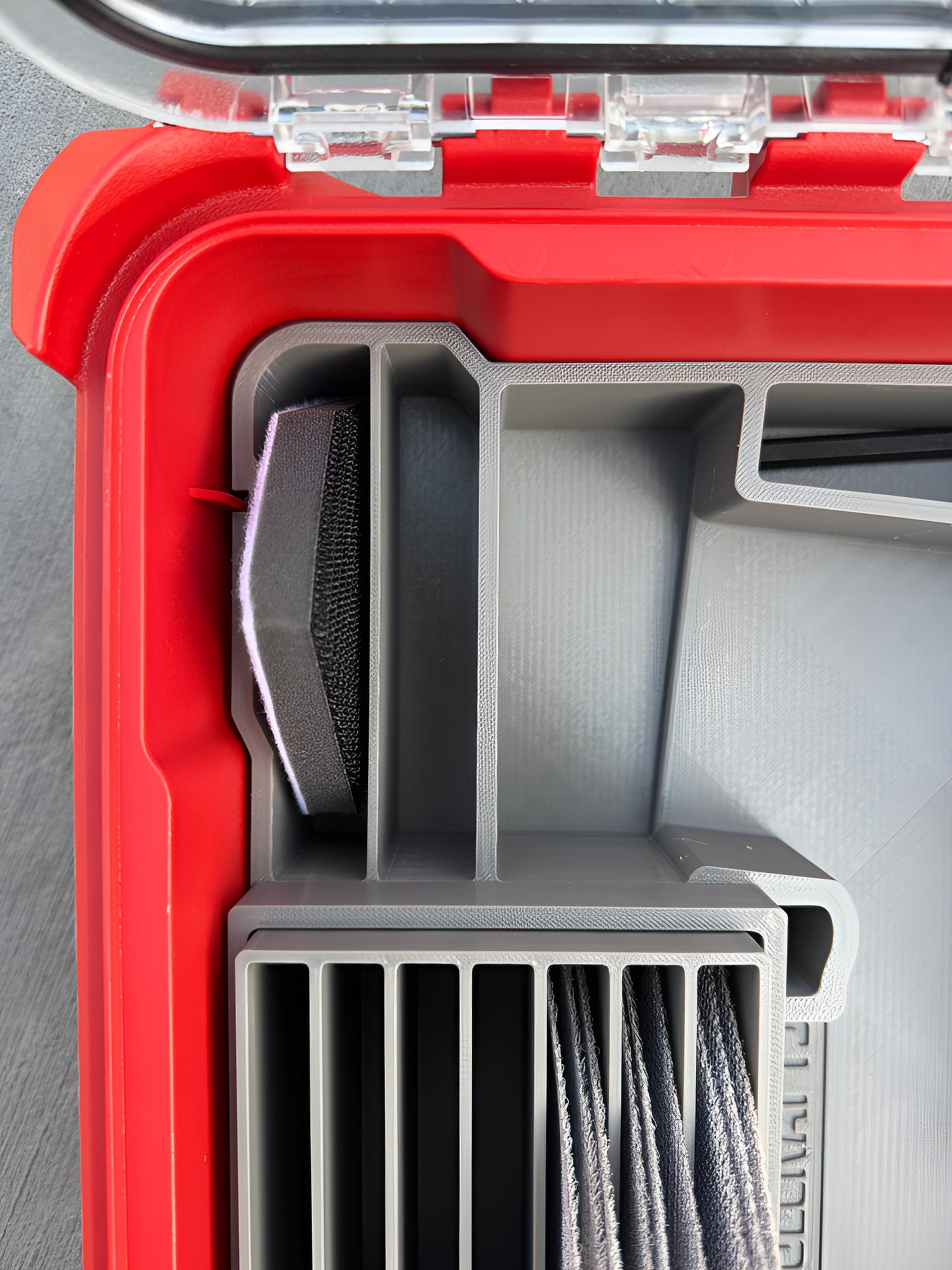 TOOLCRAFT3D Design 3d Printed Insert Designed for Milwaukee M12 Orbital Detail Sander (2531-20) & Packout Organizer (Insert Only)