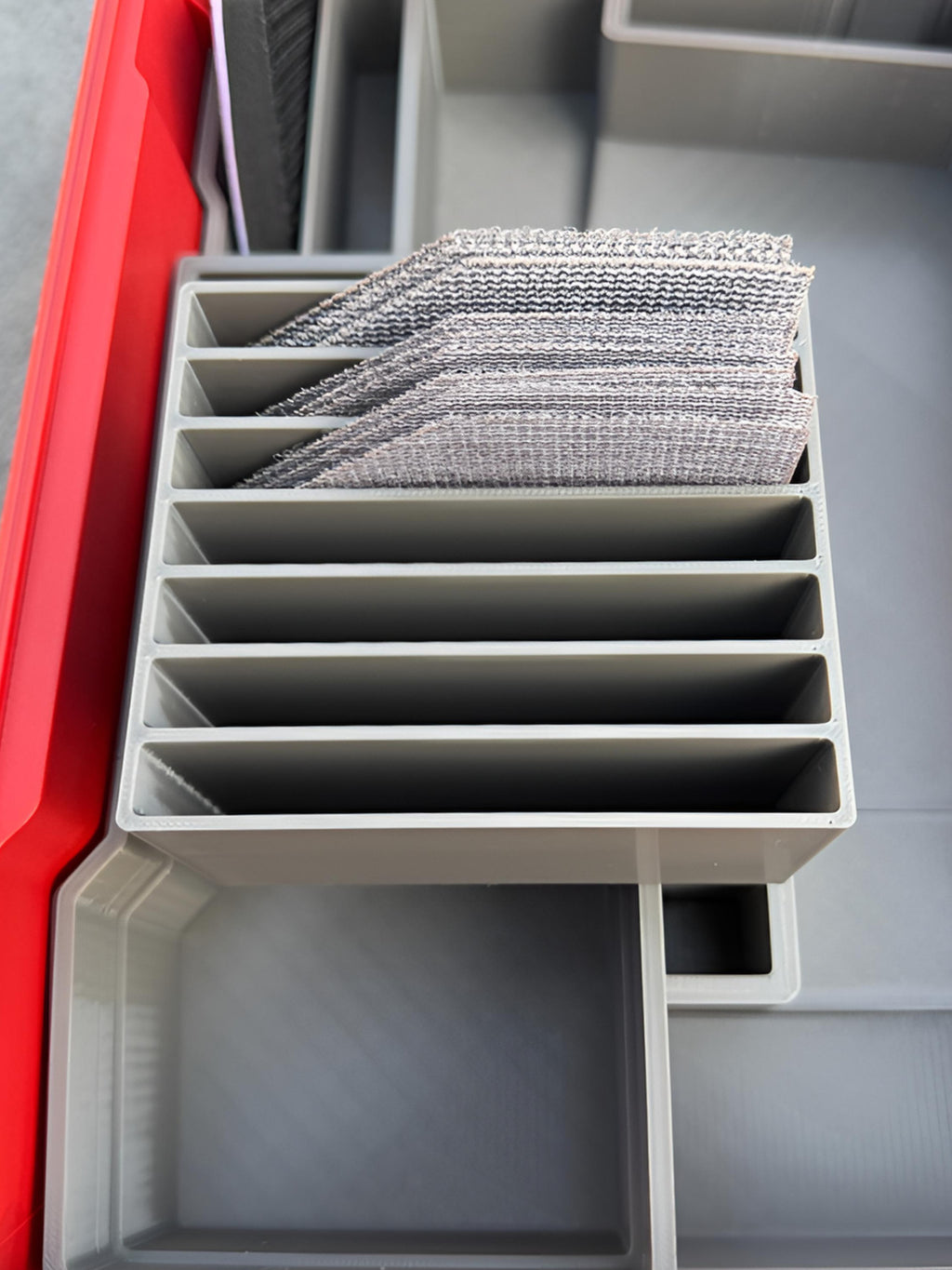 TOOLCRAFT3D Design 3d Printed Insert Designed for Milwaukee M12 Orbital Detail Sander (2531-20) & Packout Organizer (Insert Only)