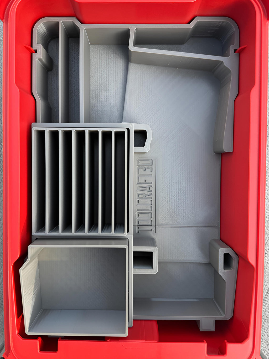 TOOLCRAFT3D Design 3d Printed Insert Designed for Milwaukee M12 Orbital Detail Sander (2531-20) & Packout Organizer (Insert Only)
