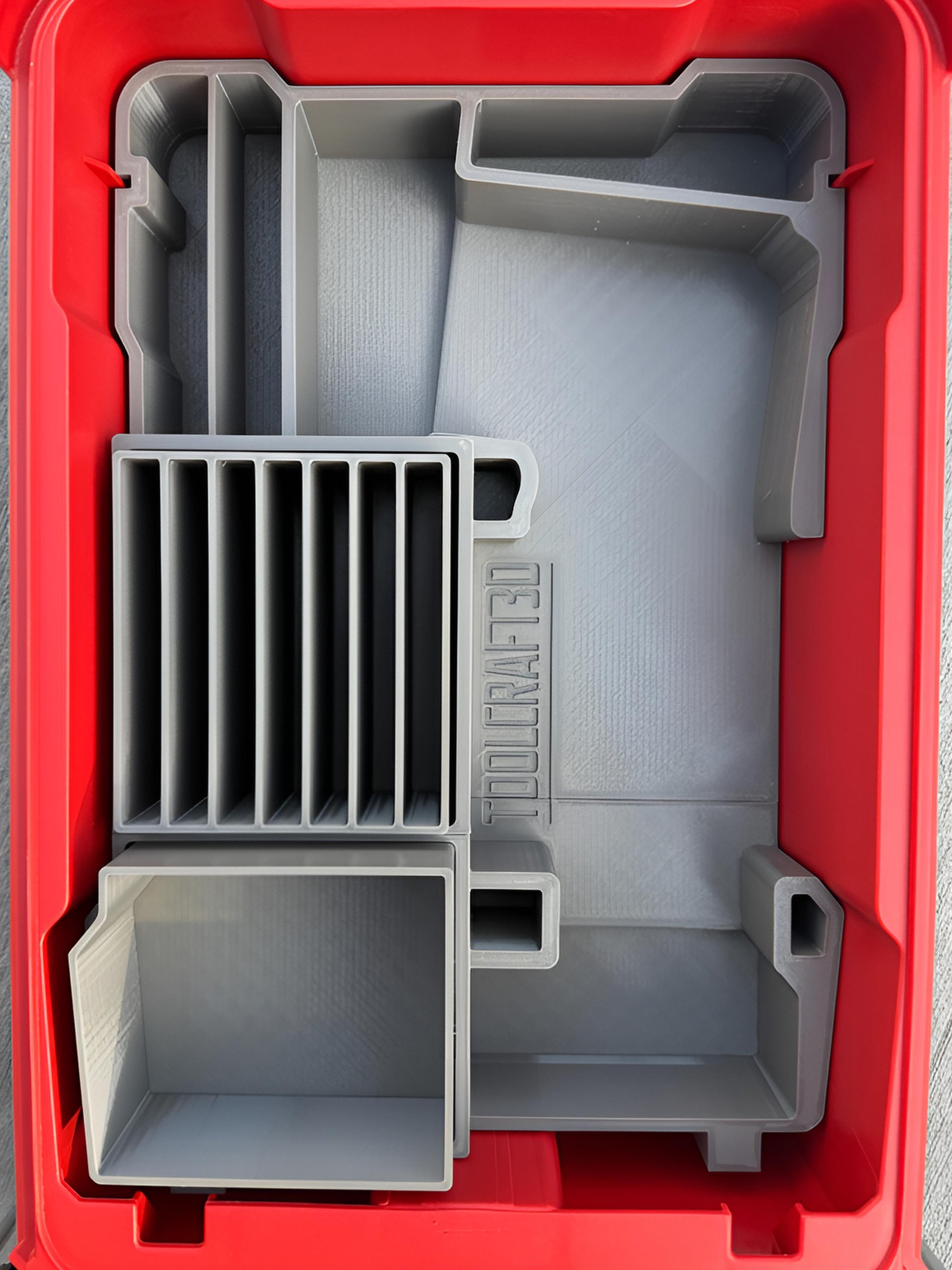 TOOLCRAFT3D Design 3d Printed Insert Designed for Milwaukee M12 Orbital Detail Sander (2531-20) & Packout Organizer (Insert Only)