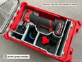 Jonah Pope Design 3d Printed Insert Designed for Milwaukee Right Angle Die Grinder and Milwaukee Packout Organizer