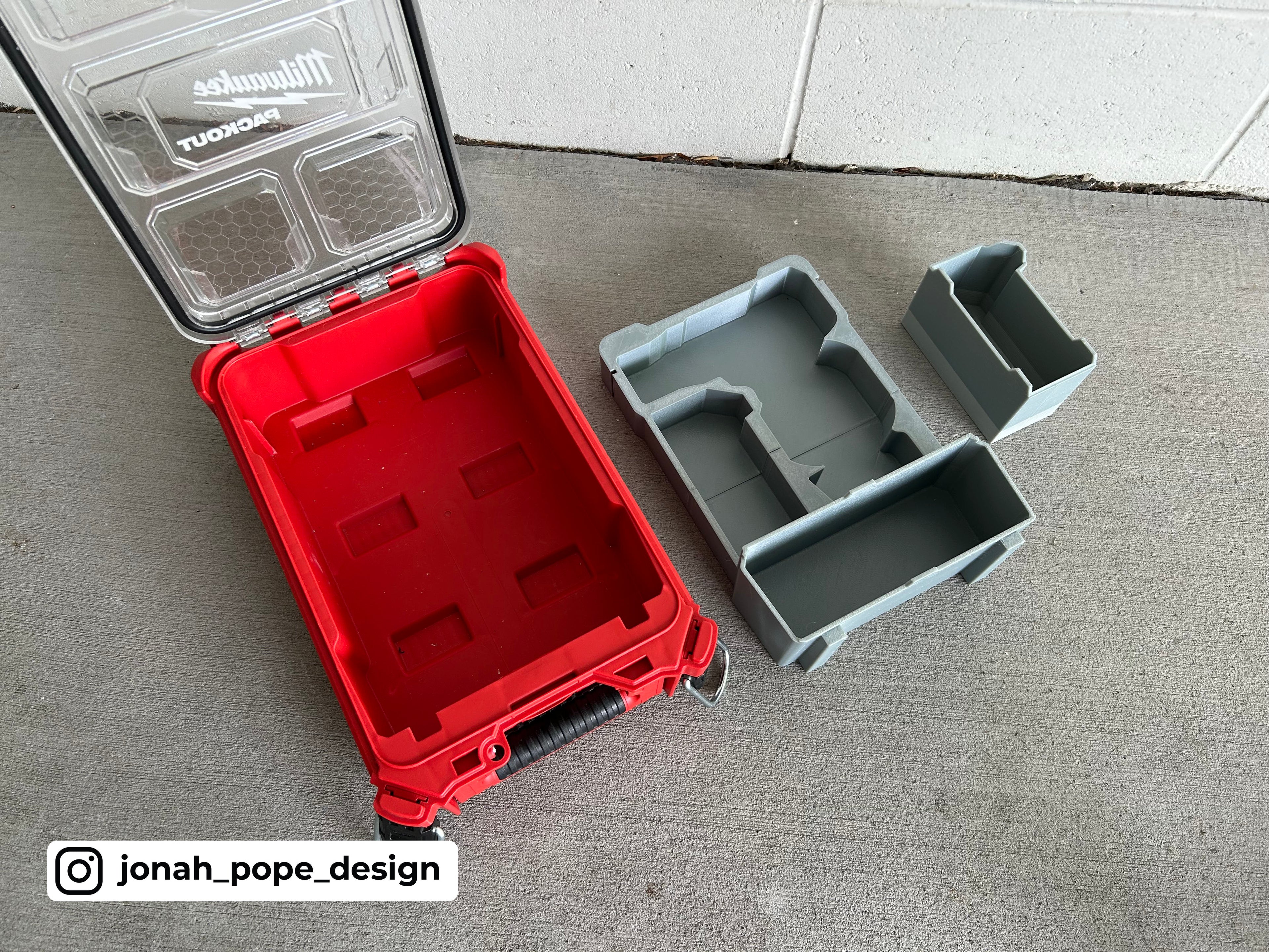 Jonah Pope Design 3d Printed Insert Designed for Milwaukee M18 Heat Gun and Milwaukee Packout