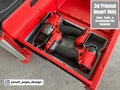 Jonah Pope Design 3d Printed Insert Designed for Milwaukee Packout Tool Box Drawer and M18 Drill and Impact Gen4