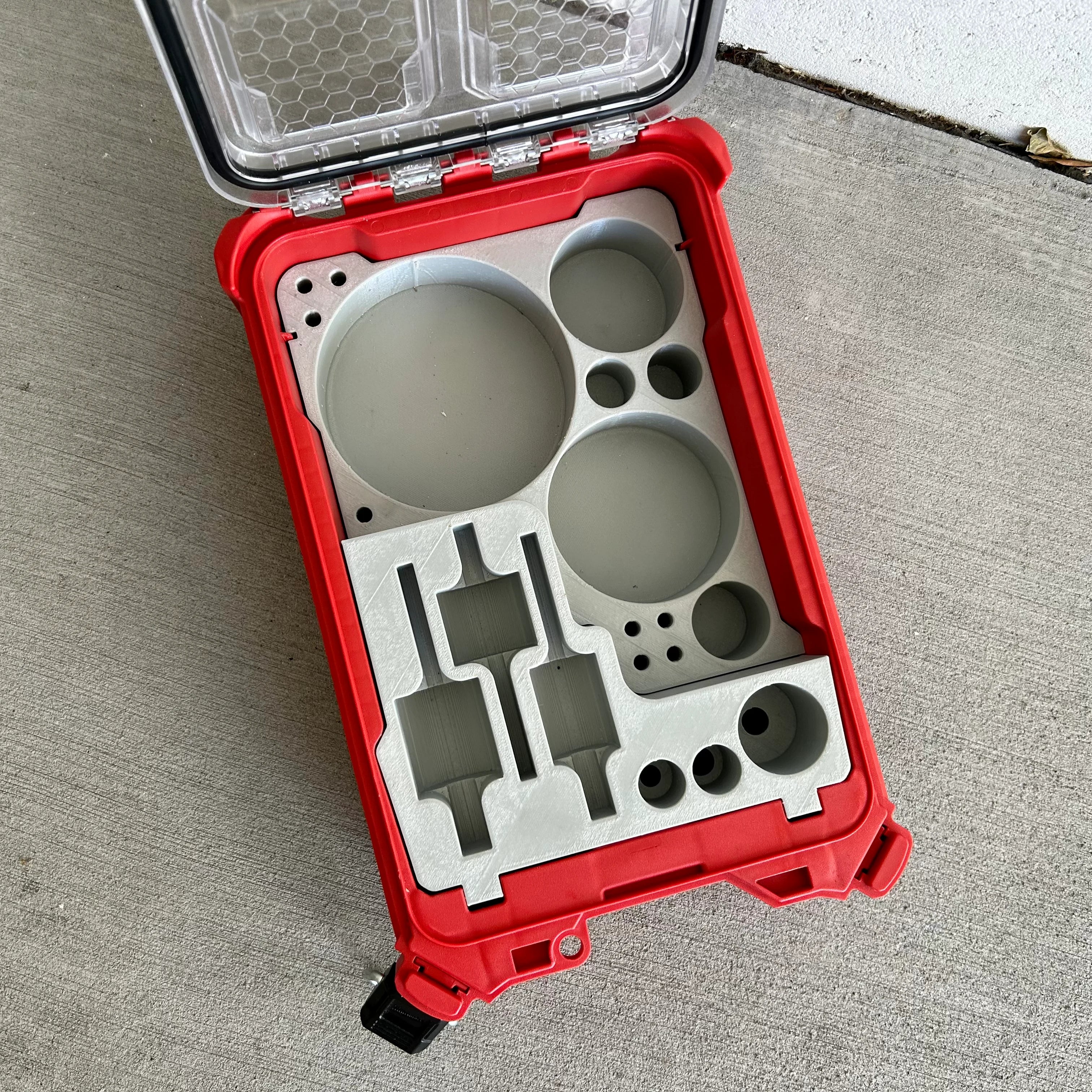 Jonah Pope Design 3d Printed Insert Designed For Lexon Hole Saw bits and Milwaukee Packout Organizer