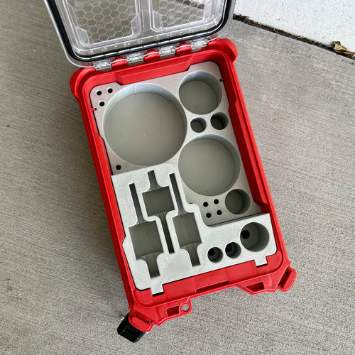 Jonah Pope Design 3d Printed Insert Designed For Lexon Hole Saw bits and Milwaukee Packout Organizer