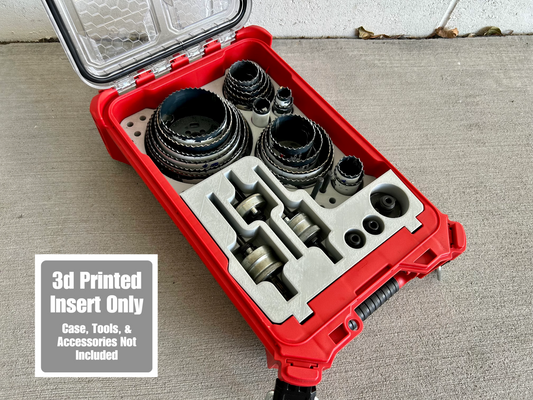 Jonah Pope Design 3d Printed Insert Designed For Lexon Hole Saw bits and Milwaukee Packout Organizer
