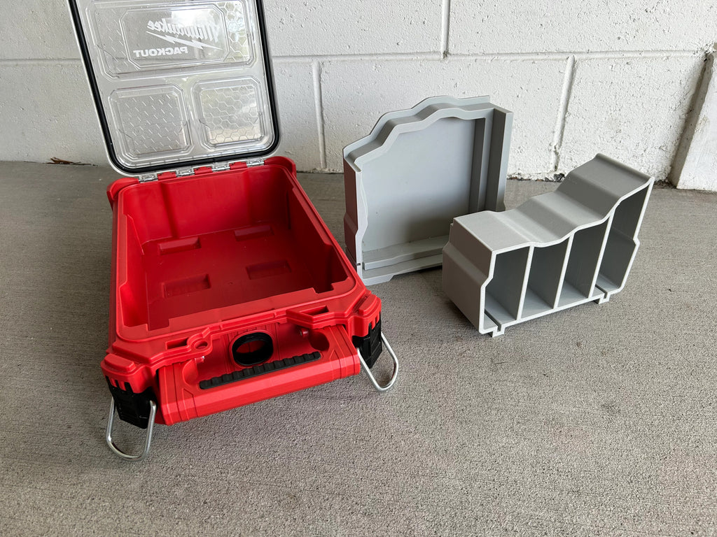 Jonah Pope Design 3d Printed Insert Designed For Milwaukee M12 3/8" Crown Stapler and Milwaukee Packout Organizer