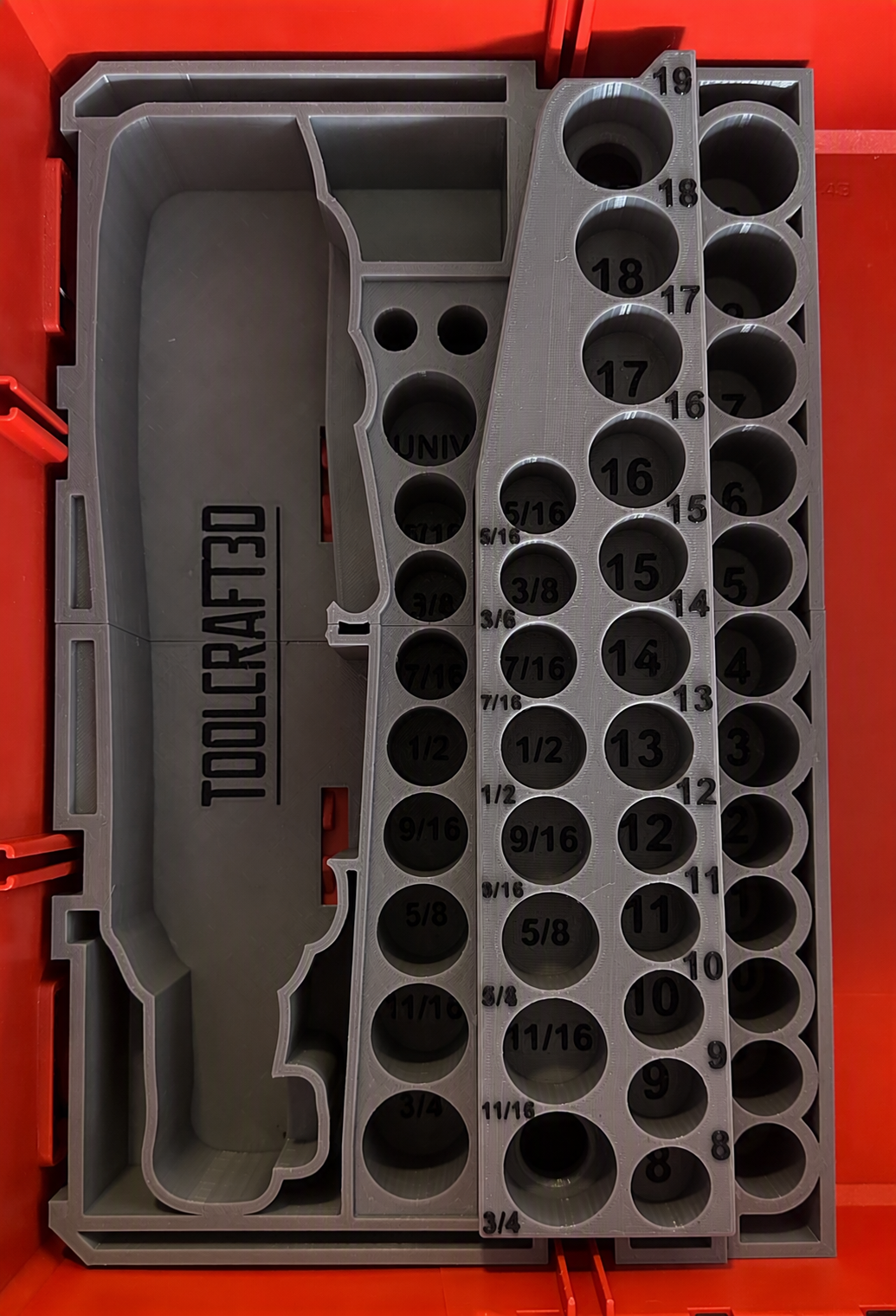 Insert Designed for Milwaukee M12 Cordless 3/8" Ratchet & PACKOUT Tool Box (Insert Only)